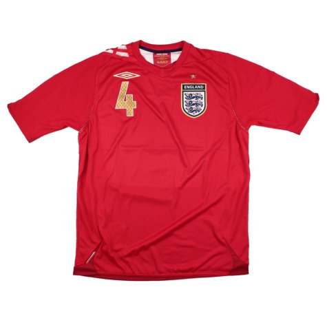 England 2006-08 Away (M) Gerrard #4 (Excellent)