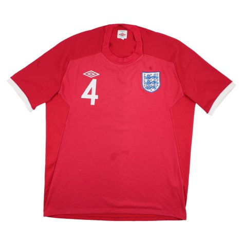 England 2010-11 Away Shirt (XL) Gerrard #4 (Good)