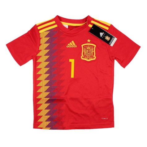 Spain 2018-20 Home Shirt (XSB) Casillas #1 (Mint)