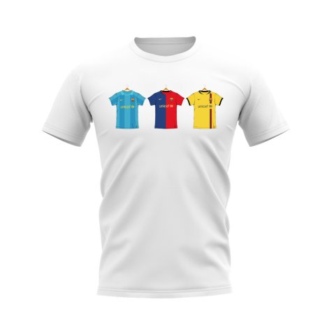 Barcelona 2008-2009 Retro Shirt T-shirt (White) (D Alves 20)