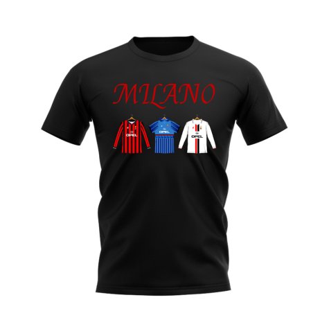 Milano 1995-1996 Retro Shirt T-shirt Text (Black) (Ibrahimovic 21)