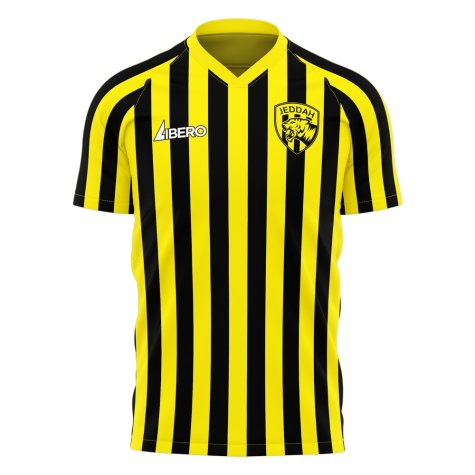 Al-Ittihad 2024-2025 Stripe Home Concept Football Kit (Libero) (Your Name)