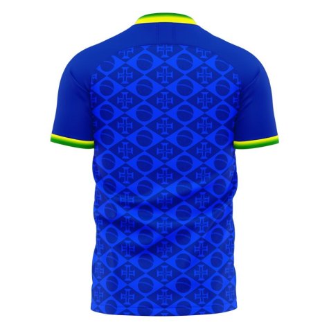 Brazil 2021-2022 Away Concept Football Kit (Fans Culture) (ROMARIO 9)