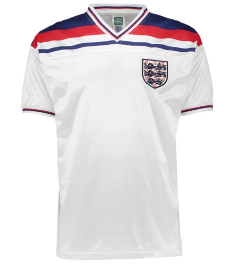 Score Draw England World Cup 1982 Home Shirt (Anderson 2)