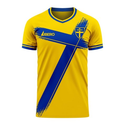 Sweden 2024-2025 Home Concept Football Kit (Libero) (Your Name)