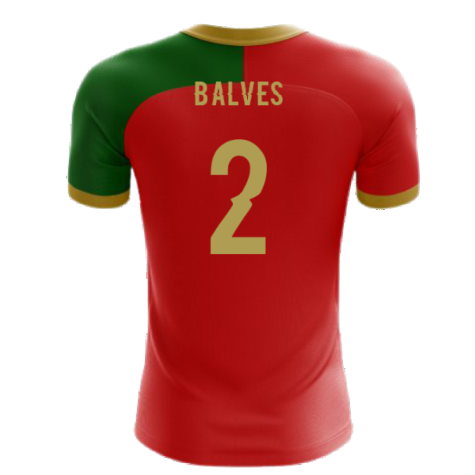 2024-2025 Portugal Flag Home Concept Football Shirt (B.Alves 2) - Kids