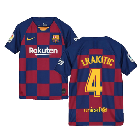 2019-2020 Barcelona Home Nike Shirt (Kids) (I.RAKITIC 4)