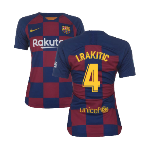 2019-2020 Barcelona Home Nike Ladies Shirt (I.RAKITIC 4)