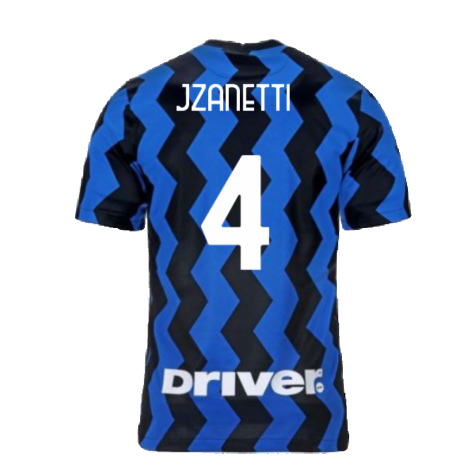 2020-2021 Inter Milan Home Nike Football Shirt (J ZANETTI 4)