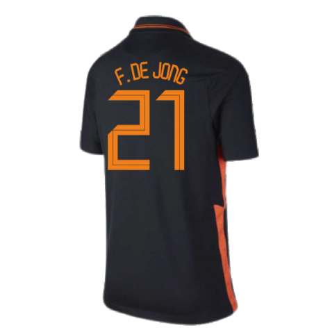 2020-2021 Holland Away Nike Football Shirt (Kids) (F. DE JONG 21)