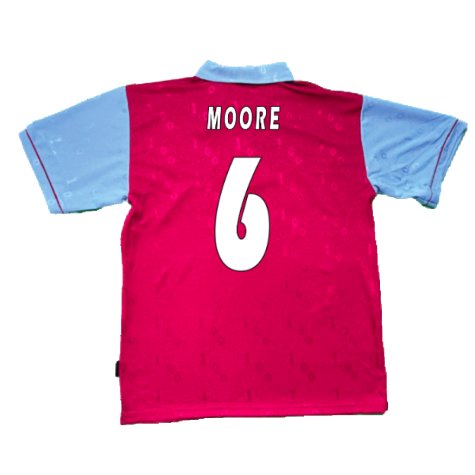 1995-1996 West Ham Centenary Pony Home Shirt (MOORE 6)