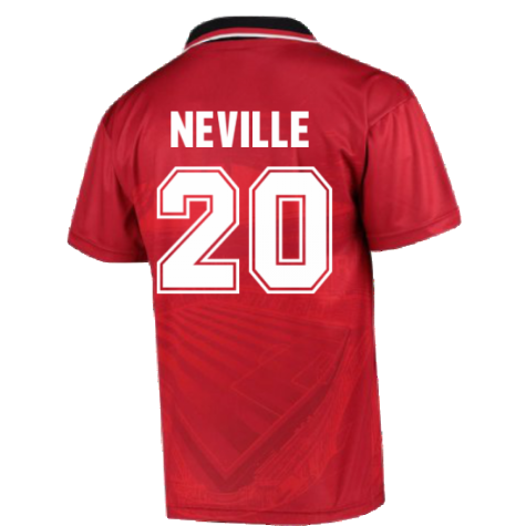 1996 Manchester United Home Football Shirt (NEVILLE 20)