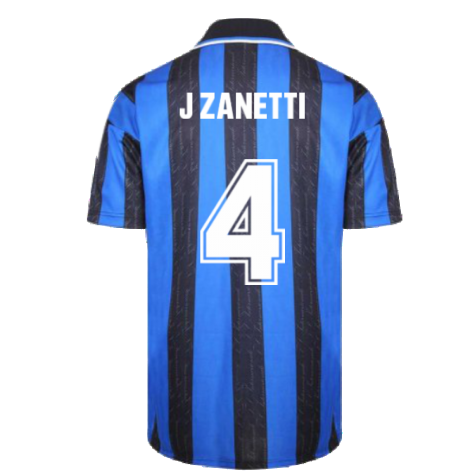 1998 Inter Milan Score Draw Home Shirt (J ZANETTI 4)