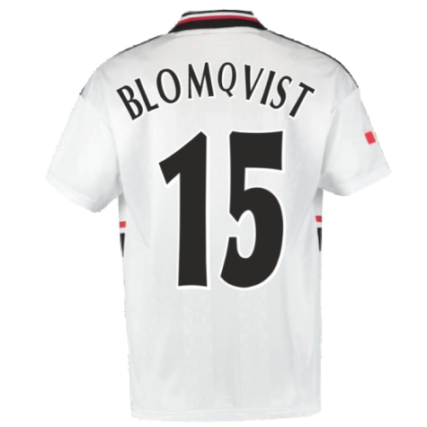 1999 Manchester United Away Football Shirt (Blomqvist 15)