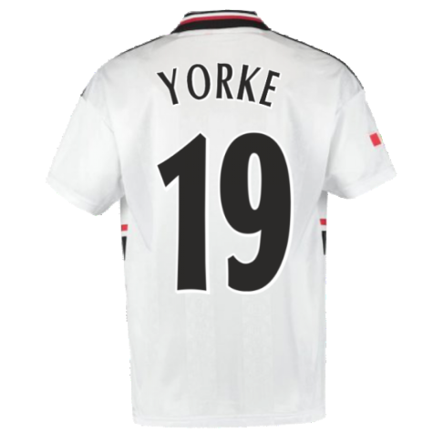 1999 Manchester United Away Football Shirt (YORKE 19)