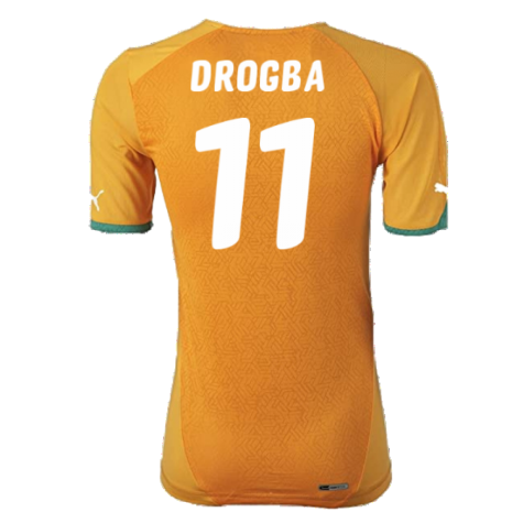 2010-2011 Ivory Coast Authentic Home Shirt (DROGBA 11)