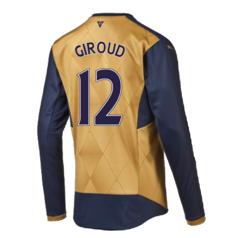 2015-2016 Arsenal Away Long Sleeve Shirt (Giroud 12)