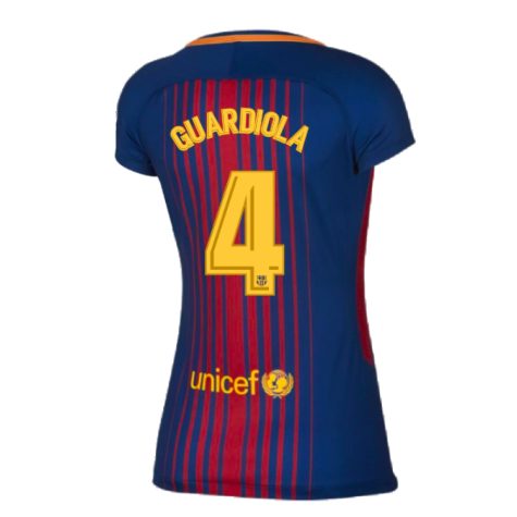 2017-2018 Barcelona Home Shirt (Womens) (Guardiola 4)