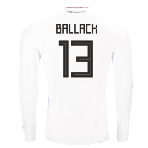 2017-2018 Germany Long Sleeve Home Shirt (Ballack 13)