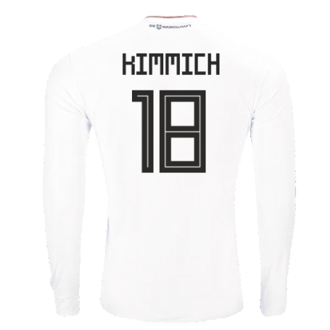 2017-2018 Germany Long Sleeve Home Shirt (Kimmich 18)