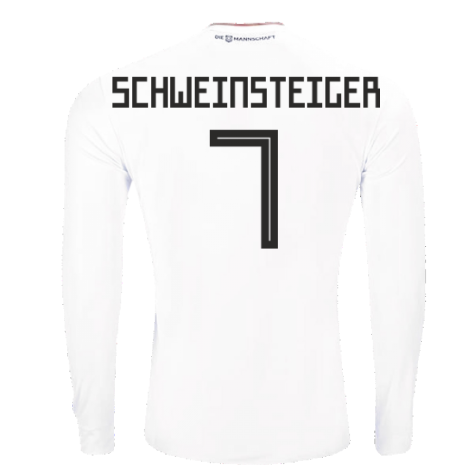 2017-2018 Germany Long Sleeve Home Shirt (Schweinsteiger 7)