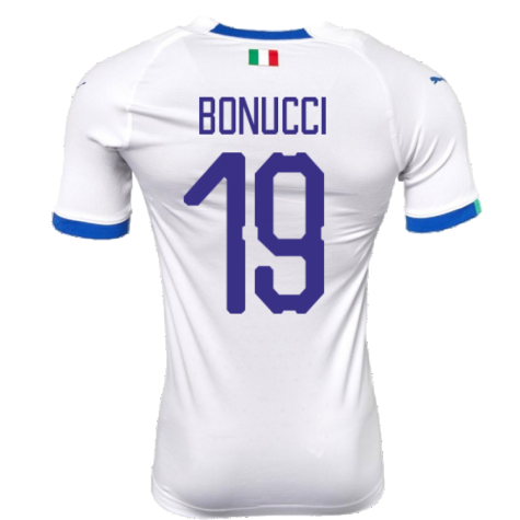 2018-2019 Italy Away evoKIT Away Shirt (Bonucci 19)