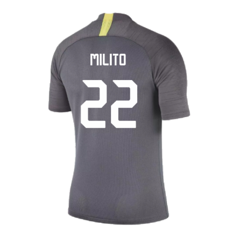 2019-2020 Inter Milan Training Shirt (Dark Grey) (Milito 22)