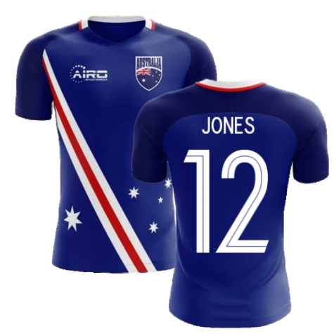 2024-2025 Australia Flag Away Concept Football Shirt (Jones 12)