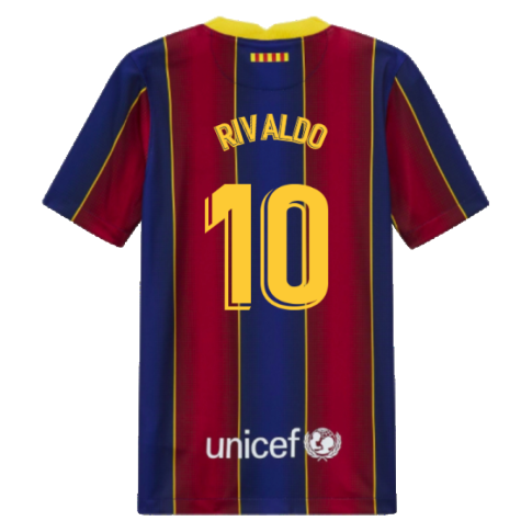 2020-2021 Barcelona Home Jersey (Kids) (RIVALDO 10)