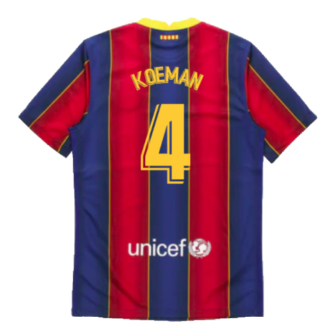 2020-2021 Barcelona Home Jersey (KOEMAN 4)