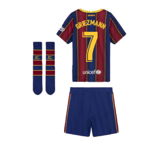 2020-2021 Barcelona Home Nike Little Boys Mini Kit (GRIEZMANN 7)