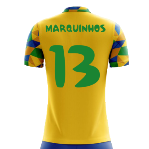 2024-2025 Brazil Home Concept Football Shirt (Marquinhos 13) - Kids