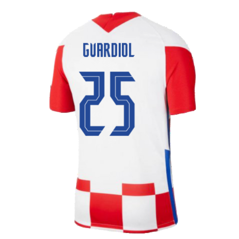 2020-2021 Croatia Home Nike Football Shirt (GVARDIOL 25)