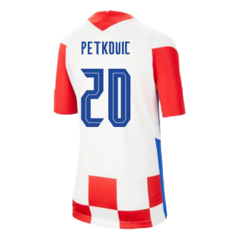 2020-2021 Croatia Home Nike Football Shirt (Kids) (PETKOVIC 20)