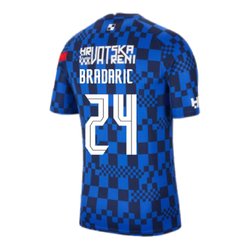 2020-2021 Croatia Pre-Match Training Shirt (Blue) - Kids (BRADARIC 24)