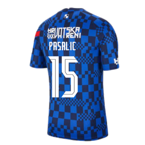 2020-2021 Croatia Pre-Match Training Shirt (Blue) - Kids (PASALIC 15)