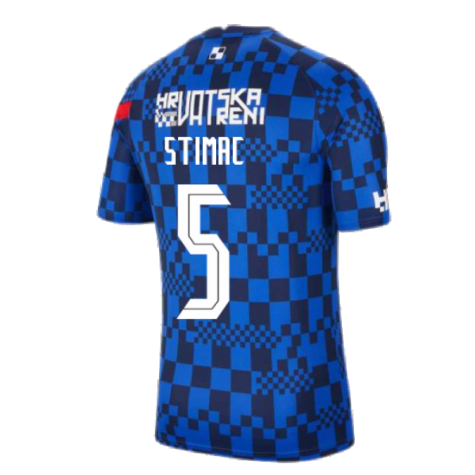 2020-2021 Croatia Pre-Match Training Shirt (Blue) - Kids (STIMAC 5)