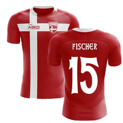 2025-2026 Denmark Flag Concept Football Shirt (Fischer 15)