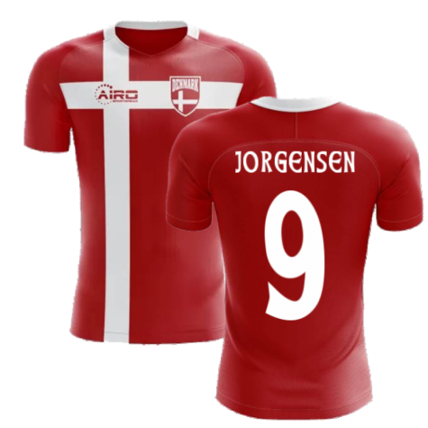 2024-2025 Denmark Flag Concept Football Shirt (Jorgensen 9)