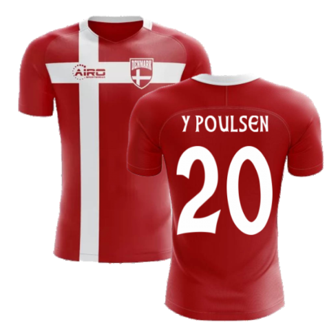 2024-2025 Denmark Flag Concept Football Shirt (Y Poulsen 20)