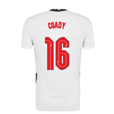 2020-2021 England Home Nike Football Shirt (Coady 16)