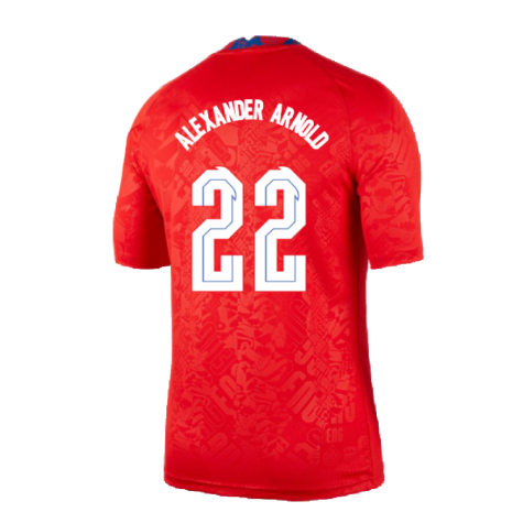 2020-2021 England Pre-Match Training Shirt (Red) (Alexander Arnold 22)