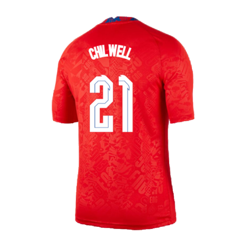 2020-2021 England Pre-Match Training Shirt (Red) (Chilwell 21)