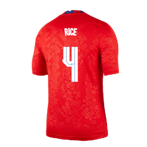 2020-2021 England Pre-Match Training Shirt (Red) (Rice 4)