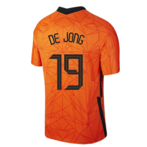 2020-2021 Holland Home Nike Football Shirt (Kids) (DE JONG 19)