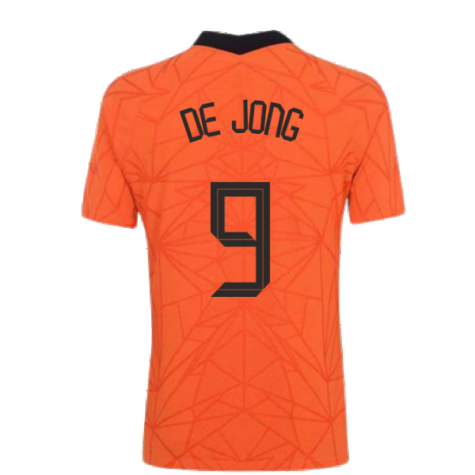 2020-2021 Holland Home Nike Vapor Match Shirt (DE JONG 9)