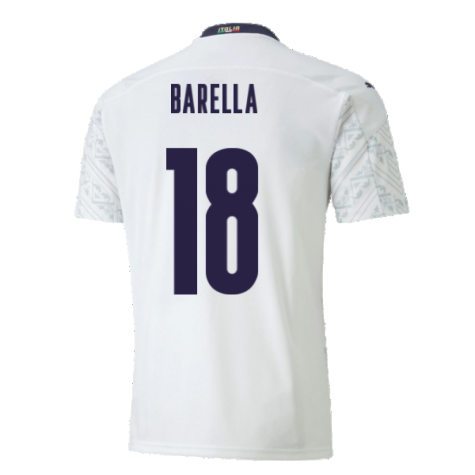 2020-2021 Italy Away Puma Football Shirt (Kids) (BARELLA 18)