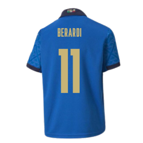 2020-2021 Italy Home Puma Football Shirt (Kids) (BERARDI 11)