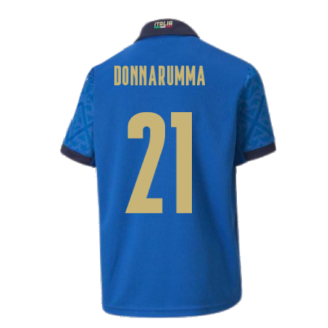 2020-2021 Italy Home Puma Football Shirt (Kids) (DONNARUMMA 21)