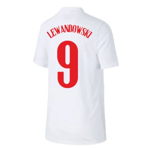 2020-2021 Poland Home Supporters Jersey - Kids (LEWANDOWSKI 9)